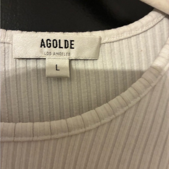 Agolde Ribbed White Top - Picture 3 of 7